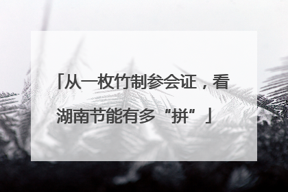 从一枚竹制参会证，看湖南节能有多“拼”