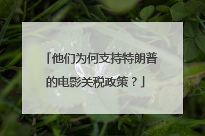 他们为何支持特朗普的电影关税政策？