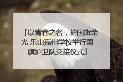 以青春之名，护国旗荣光 乐山嘉州学校举行国旗护卫队交接仪式
