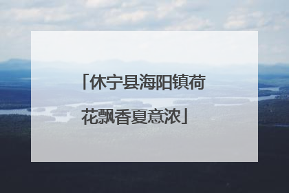 休宁县海阳镇荷花飘香夏意浓