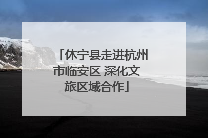 休宁县走进杭州市临安区 深化文旅区域合作