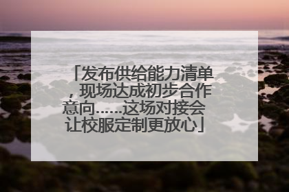 发布供给能力清单，现场达成初步合作意向……这场对接会让校服定制更放心