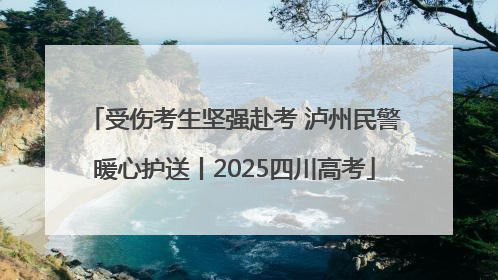 受伤考生坚强赴考 泸州民警暖心护送丨2025四川高考