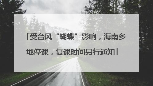 受台风“蝴蝶”影响，海南多地停课，复课时间另行通知