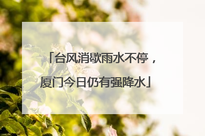 台风消歇雨水不停，厦门今日仍有强降水