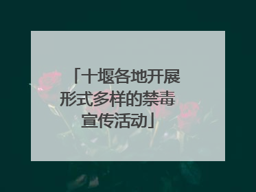 十堰各地开展形式多样的禁毒宣传活动