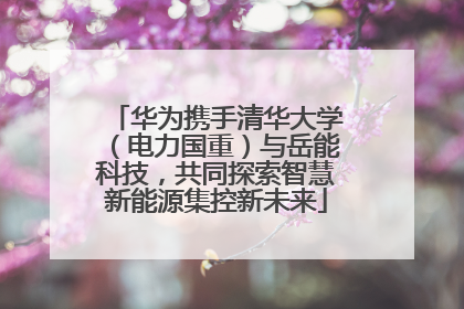 华为携手清华大学（电力国重）与岳能科技，共同探索智慧新能源集控新未来