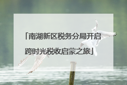 南湖新区税务分局开启跨时光税收启蒙之旅