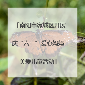 南阳市宛城区开展庆“六一”爱心妈妈关爱儿童活动