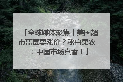 全球媒体聚焦丨美国超市蓝莓要涨价？秘鲁果农：中国市场真香！