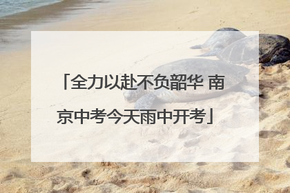 全力以赴不负韶华 南京中考今天雨中开考