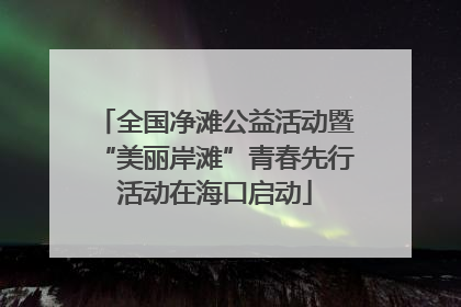 全国净滩公益活动暨“美丽岸滩”青春先行活动在海口启动