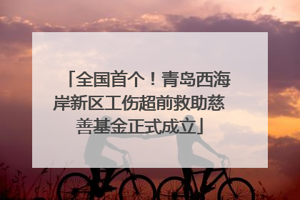全国首个！青岛西海岸新区工伤超前救助慈善基金正式成立