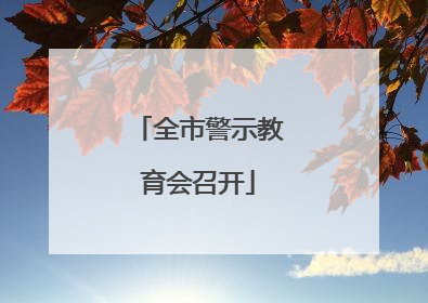 全市警示教育会召开
