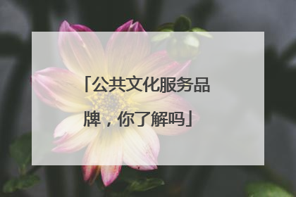 公共文化服务品牌，你了解吗