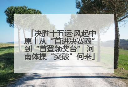 决胜十五运·风起中原丨从“首进决赛圈”到“首登领奖台” 河南体操“突破”何来