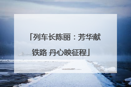 列车长陈丽：芳华献铁路 丹心映征程