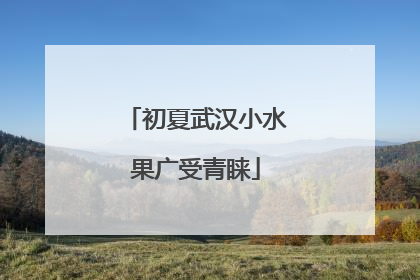 初夏武汉小水果广受青睐