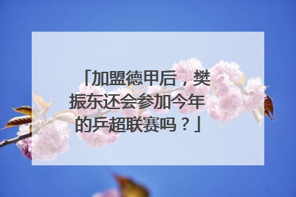 加盟德甲后，樊振东还会参加今年的乒超联赛吗？