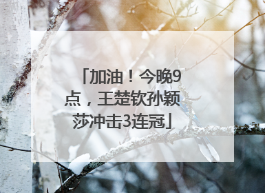 加油！今晚9点，王楚钦孙颖莎冲击3连冠