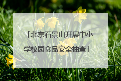北京石景山开展中小学校园食品安全抽查