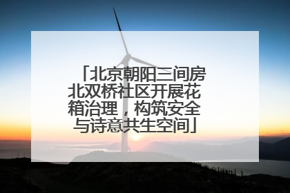 北京朝阳三间房北双桥社区开展花箱治理，构筑安全与诗意共生空间