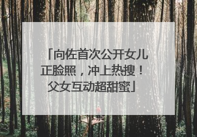 向佐首次公开女儿正脸照，冲上热搜！父女互动超甜蜜