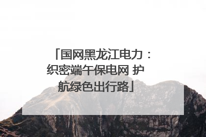 国网黑龙江电力：织密端午保电网 护航绿色出行路