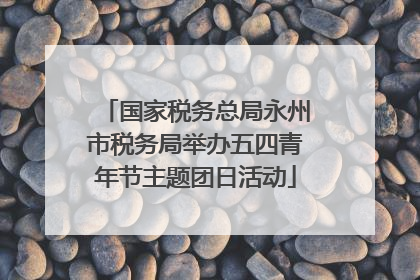 国家税务总局永州市税务局举办五四青年节主题团日活动