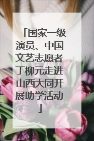 国家一级演员、中国文艺志愿者丁柳元走进山西大同开展助学活动