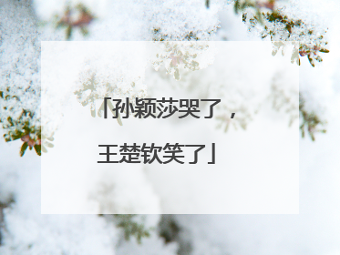 孙颖莎哭了，王楚钦笑了