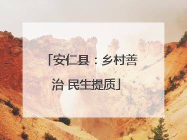 安仁县：乡村善治 民生提质
