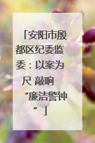 安阳市殷都区纪委监委：以案为尺 敲响 “廉洁警钟”