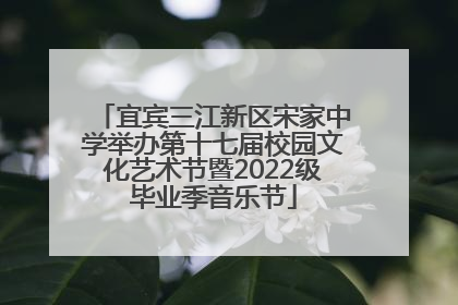 宜宾三江新区宋家中学举办第十七届校园文化艺术节暨2022级毕业季音乐节