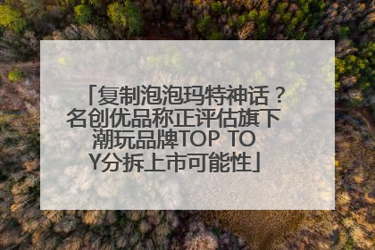复制泡泡玛特神话？名创优品称正评估旗下潮玩品牌TOP TOY分拆上市可能性