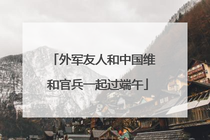 外军友人和中国维和官兵一起过端午
