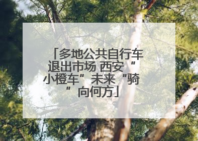 多地公共自行车退出市场 西安“小橙车”未来“骑”向何方
