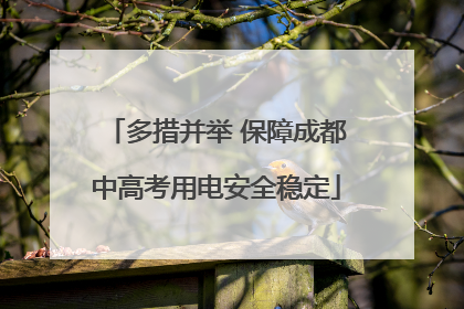 多措并举 保障成都中高考用电安全稳定