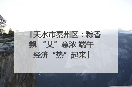 天水市秦州区：粽香飘 “艾”意浓 端午经济“热”起来