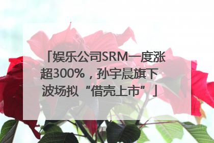 娱乐公司SRM一度涨超300%，孙宇晨旗下波场拟“借壳上市”