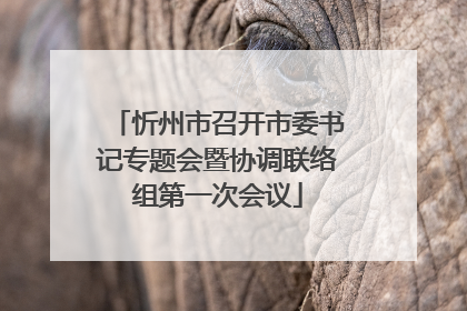 忻州市召开市委书记专题会暨协调联络组第一次会议