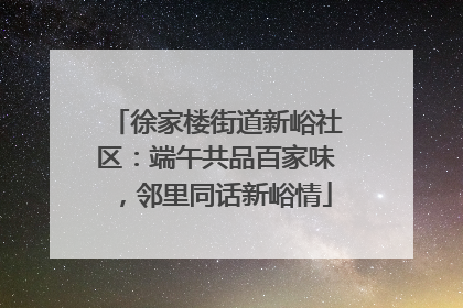 徐家楼街道新峪社区：端午共品百家味，邻里同话新峪情