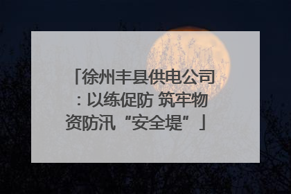 徐州丰县供电公司：以练促防 筑牢物资防汛“安全堤”