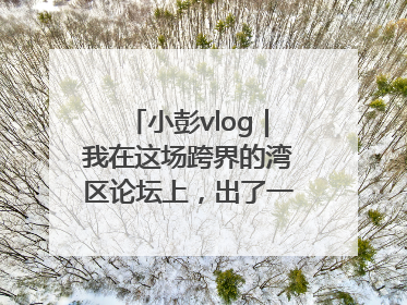 小彭vlog｜我在这场跨界的湾区论坛上，出了一道高考题……