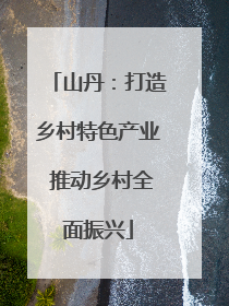 山丹：打造乡村特色产业 推动乡村全面振兴