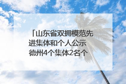 山东省双拥模范先进集体和个人公示 德州4个集体2名个人拟受表彰