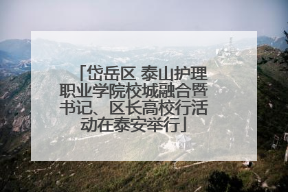 岱岳区 泰山护理职业学院校城融合暨书记、区长高校行活动在泰安举行