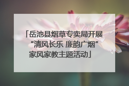 岳池县烟草专卖局开展“清风长乐 廉韵广烟”家风家教主题活动