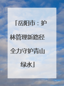 岳阳市：护林管理新路径全力守护青山绿水