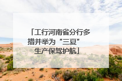 工行河南省分行多措并举为“三夏” 生产保驾护航